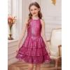 imageGRACE KARIN Girls Sequin Party Dress Kids Sparkly Formal Birthday Teen Special Occasion Fancy Pageant Dresses Size 614Hot Pink
