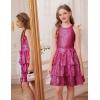 imageGRACE KARIN Girls Sequin Party Dress Kids Sparkly Formal Birthday Teen Special Occasion Fancy Pageant Dresses Size 614Hot Pink