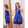 imageGRACE KARIN Girls Sequin Party Dress Kids Sparkly Formal Birthday Teen Special Occasion Fancy Pageant Dresses Size 614Klein Blue