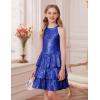 imageGRACE KARIN Girls Sequin Party Dress Kids Sparkly Formal Birthday Teen Special Occasion Fancy Pageant Dresses Size 614Klein Blue