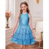 imageGRACE KARIN Girls Sequin Party Dress Kids Sparkly Formal Birthday Teen Special Occasion Fancy Pageant Dresses Size 614Light Blue