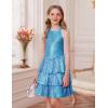 imageGRACE KARIN Girls Sequin Party Dress Kids Sparkly Formal Birthday Teen Special Occasion Fancy Pageant Dresses Size 614Light Blue