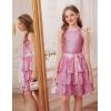 imageGRACE KARIN Girls Sequin Party Dress Kids Sparkly Formal Birthday Teen Special Occasion Fancy Pageant Dresses Size 614Pink