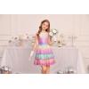 imageGRACE KARIN Girls Sequin Party Dress Kids Sparkly Formal Birthday Teen Special Occasion Fancy Pageant Dresses Size 614Rainbow