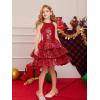 imageGRACE KARIN Girls Sequin Party Dress Kids Sparkly Formal Birthday Teen Special Occasion Fancy Pageant Dresses Size 614Red