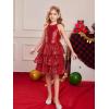 imageGRACE KARIN Girls Sequin Party Dress Kids Sparkly Formal Birthday Teen Special Occasion Fancy Pageant Dresses Size 614Red