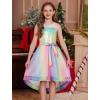 imageGRACE KARIN Girls Sequin Party Formal Dress Wedding Guest Sparkle Fancy Birthday Tulle High Low Prom Dresses 614 YearsRainbow