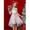 imageGRACE KARIN Girls Sequin Party Formal Dress Wedding Guest Sparkle Fancy Birthday Tulle High Low Prom Dresses 614 YearsRainbow
