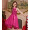 imageGRACE KARIN Girls Sequin Party Formal Dress Wedding Guest Sparkle Fancy Birthday Tulle High Low Prom Dresses 614 YearsRose Red
