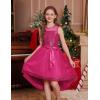 imageGRACE KARIN Girls Sequin Party Formal Dress Wedding Guest Sparkle Fancy Birthday Tulle High Low Prom Dresses 614 YearsRose Red