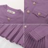 imageGRACE KARIN Girls Sweater Fall Dress Long Sleeve Knit Button Front Pleated ALine Casual Winter Midi Dresses 514YPurple
