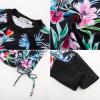 imageGRACE KARIN Girls Swimsuit Long Sleeve Rashguard Set 2Piece Bathing Suit 612YColorful Leaves