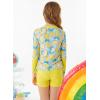 imageGRACE KARIN Girls Swimsuit Long Sleeve Rashguard Set 2Piece Bathing Suit 612YLemon