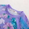 imageGRACE KARIN Girls Swimsuit Long Sleeve Rashguard Set 2Piece Bathing Suit 612YPurple Floral