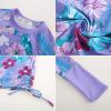 imageGRACE KARIN Girls Swimsuit Long Sleeve Rashguard Set 2Piece Bathing Suit 612YPurple Floral