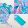 imageGRACE KARIN Girls Swimsuit Long Sleeve Rashguard Set 2Piece Bathing Suit 612YTeal