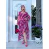 imageGRACE KARIN Long Sleeve Wedding Guest Dress 2025 Boho Maxi Fall Dresses Chiffon Flowy Floral Dress Formal Cocktail PartyRose Red Floral