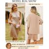 imageGRACE KARIN Mother of The Bride DressesFormal Wedding Guest DressSequin Dress 2 Piece with Jacket Knee Length 2025Apricot