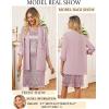 imageGRACE KARIN Mother of The Bride DressesFormal Wedding Guest DressSequin Dress 2 Piece with Jacket Knee Length 2025Gray Pink