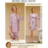 imageGRACE KARIN Mother of The Bride DressesFormal Wedding Guest DressSequin Dress 2 Piece with Jacket Knee Length 2025Gray Pink