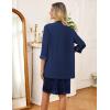 imageGRACE KARIN Mother of The Bride DressesFormal Wedding Guest DressSequin Dress 2 Piece with Jacket Knee Length 2025Navy Blue