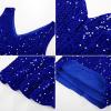 imageGRACE KARIN Sequin Dress for Women 2025 Sleeveless VNeck Sparkly Glitter Cocktail Party Club Bodycon DressBlue