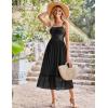 imageGRACE KARIN Womens 2025 Summer Dress Casual Sleeveless Spaghetti Strap Smocked Ruffle Beach Long Maxi Dress with PocketsBlack