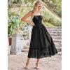 imageGRACE KARIN Womens 2025 Summer Dress Casual Sleeveless Spaghetti Strap Smocked Ruffle Beach Long Maxi Dress with PocketsBlack