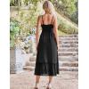 imageGRACE KARIN Womens 2025 Summer Dress Casual Sleeveless Spaghetti Strap Smocked Ruffle Beach Long Maxi Dress with PocketsBlack