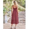 imageGRACE KARIN Womens 2025 Summer Dress Casual Sleeveless Spaghetti Strap Smocked Ruffle Beach Long Maxi Dress with PocketsBrick Red