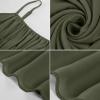 imageGRACE KARIN Womens 2025 Summer Dress Casual Sleeveless Spaghetti Strap Smocked Ruffle Beach Long Maxi Dress with PocketsOlive Green