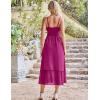 imageGRACE KARIN Womens 2025 Summer Dress Casual Sleeveless Spaghetti Strap Smocked Ruffle Beach Long Maxi Dress with PocketsPurple Red