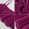 imageGRACE KARIN Womens 2025 Summer Dress Casual Sleeveless Spaghetti Strap Smocked Ruffle Beach Long Maxi Dress with PocketsPurple Red