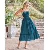 imageGRACE KARIN Womens 2025 Summer Dress Casual Sleeveless Spaghetti Strap Smocked Ruffle Beach Long Maxi Dress with PocketsTeal