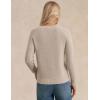 imageGRACE KARIN Womens Fall Knit Sweater Top Long Sleeve Merino Wool Blend Pullover Casual Crewneck Waffle Clothes 2025Apricot