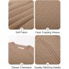 imageGRACE KARIN Womens Fall Knit Sweater Top Long Sleeve Merino Wool Blend Pullover Casual Crewneck Waffle Clothes 2025Camel