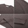 imageGRACE KARIN Womens Fall Knit Sweater Top Long Sleeve Merino Wool Blend Pullover Casual Crewneck Waffle Clothes 2025Coffee