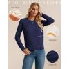 imageGRACE KARIN Womens Fall Knit Sweater Top Long Sleeve Merino Wool Blend Pullover Casual Crewneck Waffle Clothes 2025Navy Blue