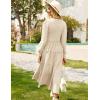 imageGRACE KARIN Womens Fall Long Sleeve Dresses 2025 Wedding Guest Midi Dress Smocked A Line Flowy Dresses with PocketsApricot