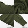 imageGRACE KARIN Womens Fall Long Sleeve Trendy Tops 2025 Square Neck Ribbed Casual Shirts Cozy Basic SweaterArmy Green