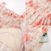 imageGRACE KARIN Womens Floral Print Maxi Dress Off Shoulder Smocked A Line Flowy Ruffle Wedding Guest Dresses with PocketsOrange Flower