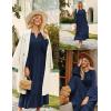 imageGRACE KARIN Womens Long Sleeve Maxi Dresses 2025 Flowy Fall Dresses Casual Crew Neck Dress Elastic Waist with PocketsNavy Blue