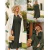 imageGRACE KARIN Womens Long Sleeve Maxi Dresses 2025 Flowy Fall Dresses Casual Crew Neck Dress Elastic Waist with PocketsOlive Green