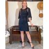 imageGRACE KARIN Womens Mother of Bride Dresses for Wedding Guest2025 Sequin Formal DressesCocktail Cape Sleeve Midi DressBlack