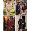 imageGRACE KARIN Womens Mother of Bride Dresses for Wedding Guest2025 Sequin Formal DressesCocktail Cape Sleeve Midi DressBlack