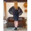 imageGRACE KARIN Womens Mother of Bride Dresses for Wedding Guest2025 Sequin Formal DressesCocktail Cape Sleeve Midi DressBlack