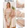 imageGRACE KARIN Womens Mother of Bride Dresses for Wedding Guest2025 Sequin Formal DressesCocktail Cape Sleeve Midi DressChampagne Gold