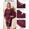 imageGRACE KARIN Womens Mother of Bride Dresses for Wedding Guest2025 Sequin Formal DressesCocktail Cape Sleeve Midi DressWine Red