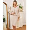 imageGRACE KARIN Womens Sequin Lace Dress with Jacket 34 Sleeve Two Piece Mother of The Bride Dresses Formal Wedding Guest DressApricot