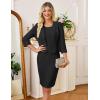 imageGRACE KARIN Womens Sequin Lace Dress with Jacket 34 Sleeve Two Piece Mother of The Bride Dresses Formal Wedding Guest DressBlack